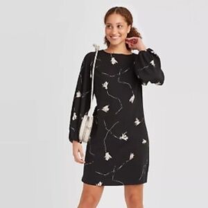 A NEW DAY floral long sleeve shift dress NWT